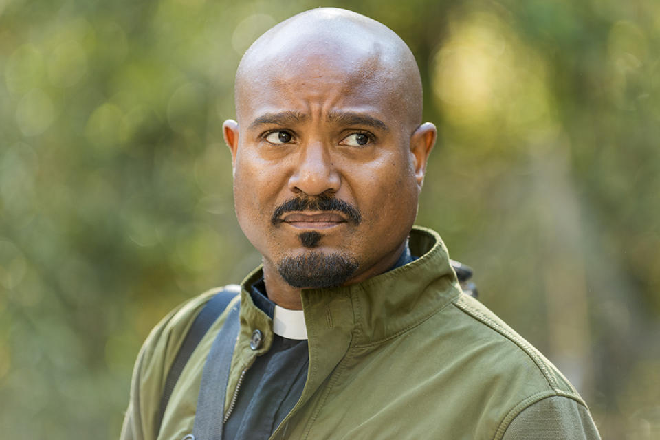 <p>Seth Gilliam as Father Gabriel Stokes (Credit: Gene Page/AMC) </p>