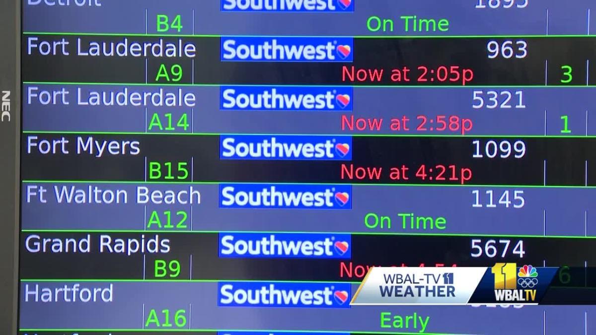 Travel home delayed by severe weather