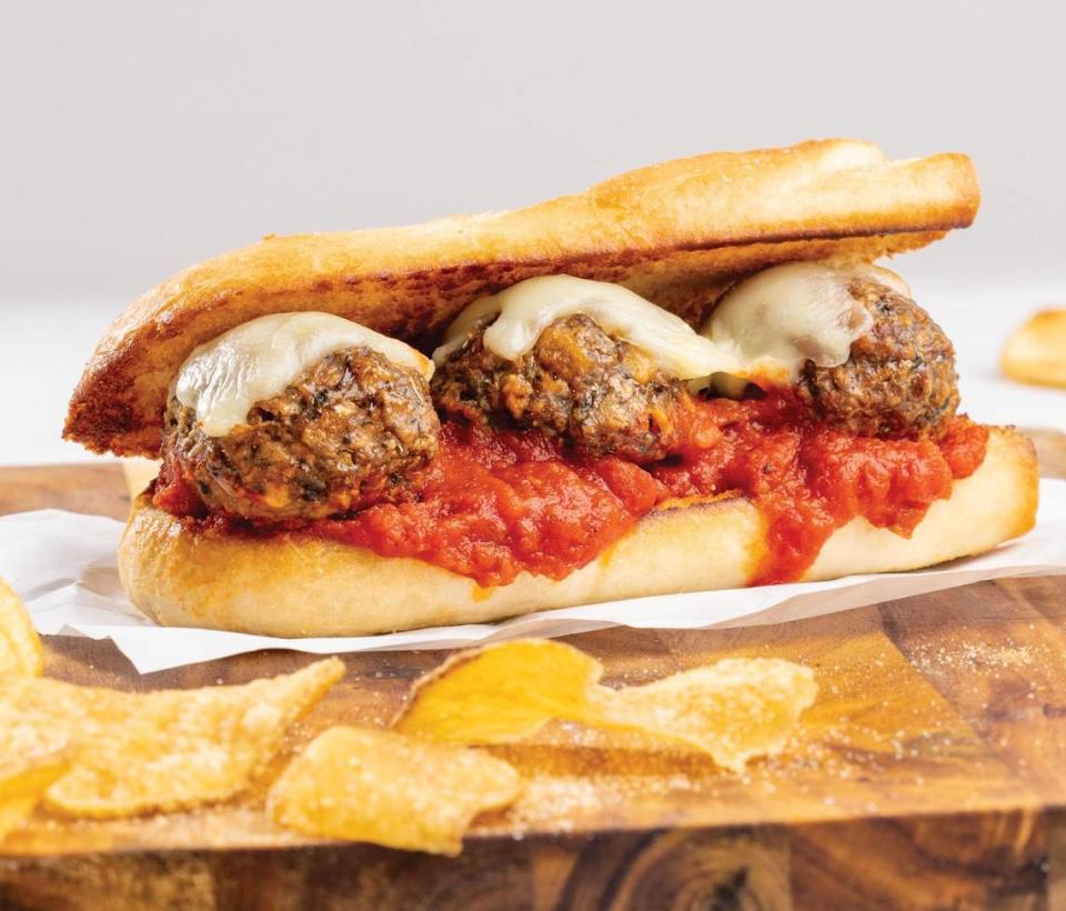 Lion’s Choice plant-based meatball sub.