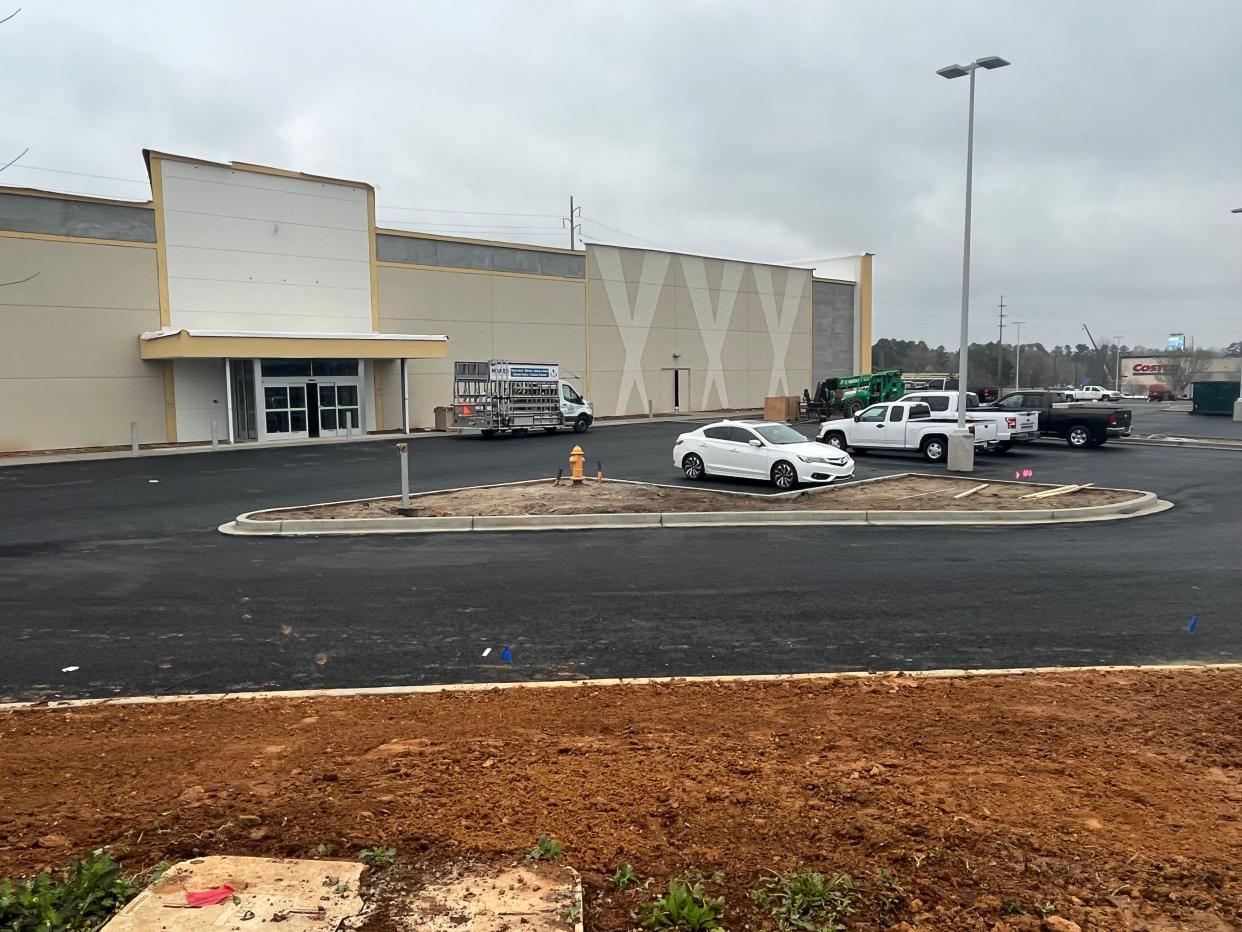 Construction work continues on Dave & Buster's Augusta location on March 10, 2022.