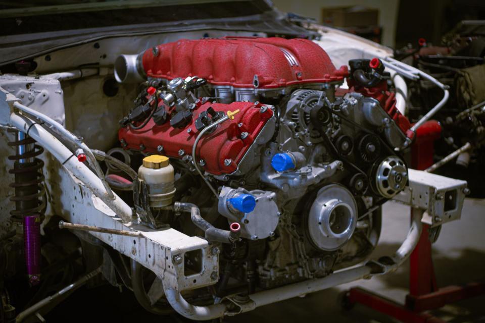 ferrari engine in wrx rally car