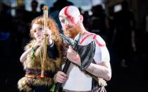 Der Papa mag wohl "God of War" sehr. Er mimt Kratis, die Tochter den Götterspross Atreus. (Bild: Roy Rochlin/Getty Images)