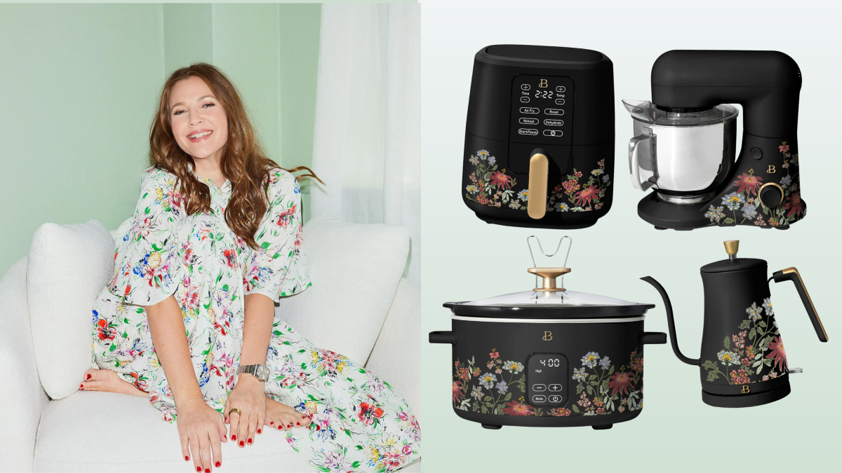 Drew Barrymore just quietly dropped new floral kitchen appliances at Walmart