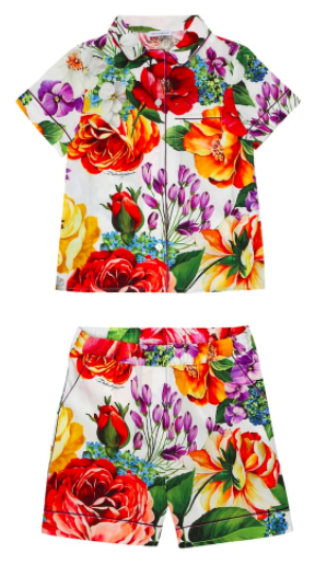 Dolce & Gabbana Kids cotton shirt and shorts set, S$630 (was S$1,050), 40% off. PHOTO: Mytheresa