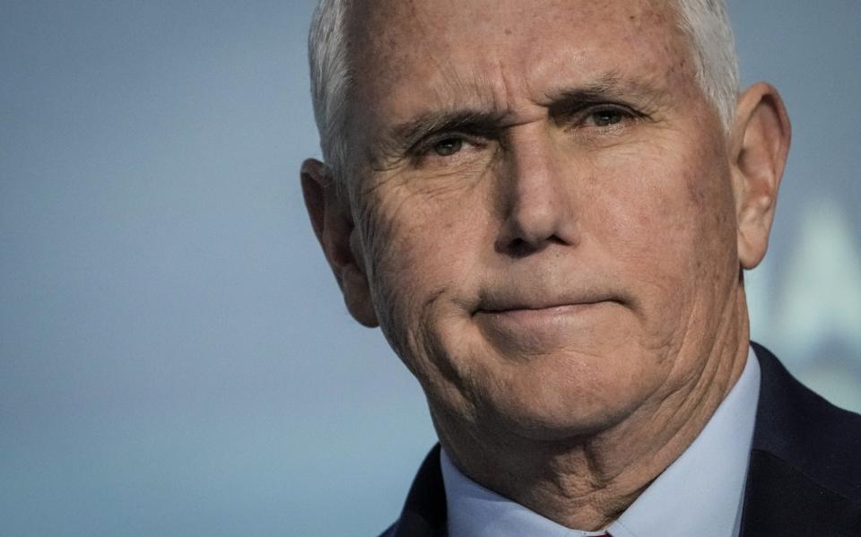 Mike Pence, Mr Trump’s former vice-president and potential 2024 rival, says the indictment sends a ‘terrible message’ about US justice - Drew Angerer/Getty