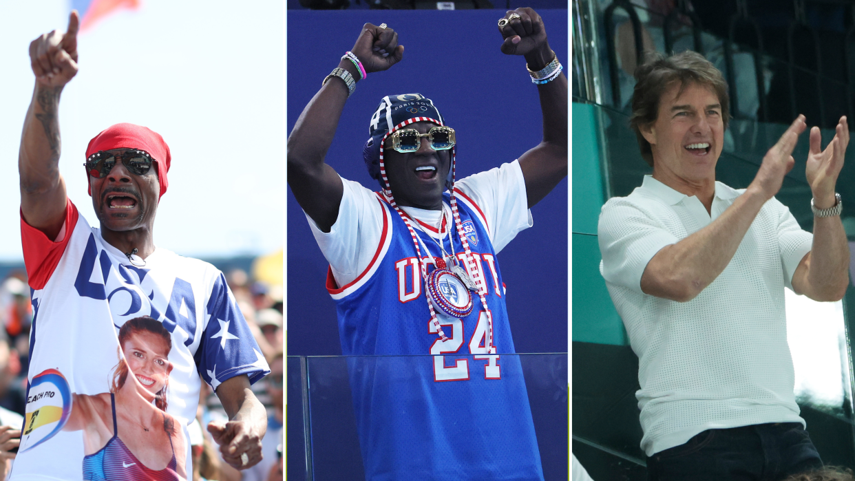 Snoop Dogg, Flavor Flav and Tom Cruise are among the celebrities cheering on the red, white and blue. (Getty Images)