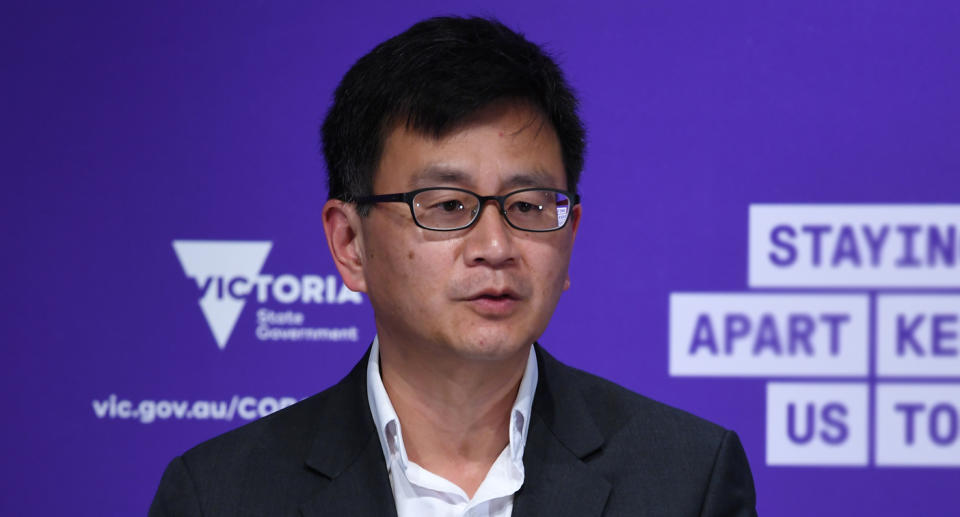 Professor Allen Cheng has urged those in Frankston with symptoms to come forward. Source: AAP