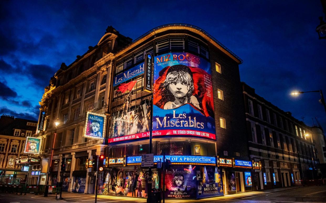 The Les Miserables box office, which briefly reopened in December - PA