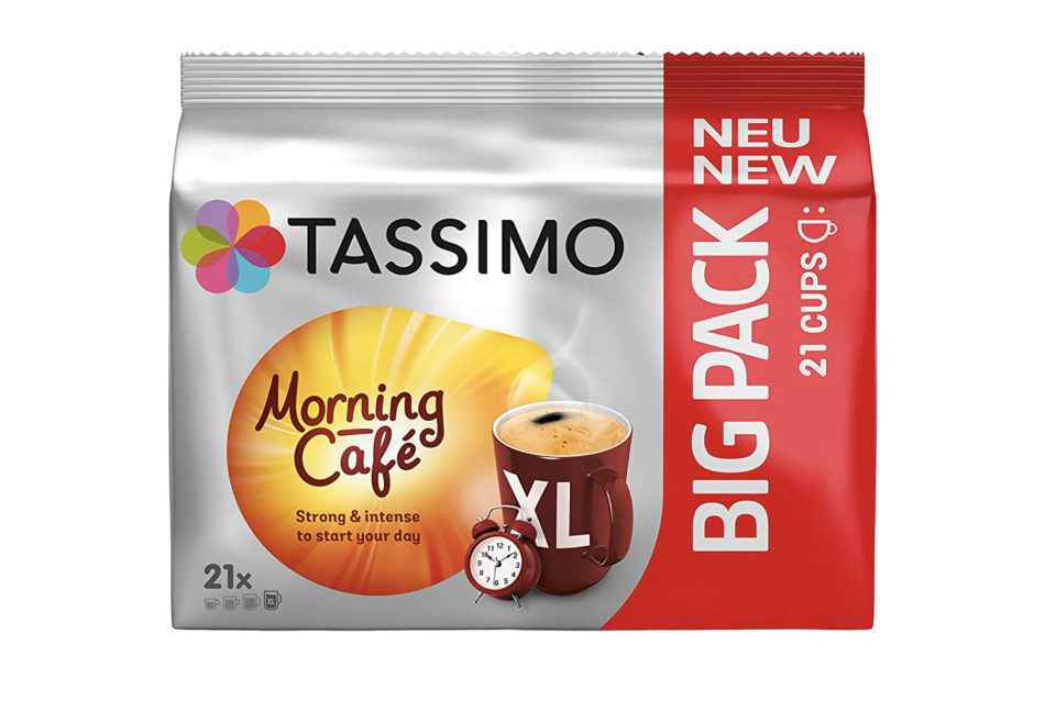 Tassimo Kapseln Morning Café, 105 Kaffeekapseln, 5er Pack, 5 x 21 Tassen (Bild: Amazon)