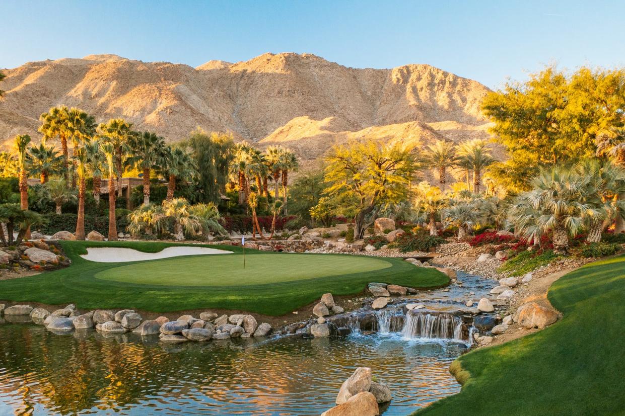 A view from the golf course at Sensei Porcupine Creek in Rancho Mirage.