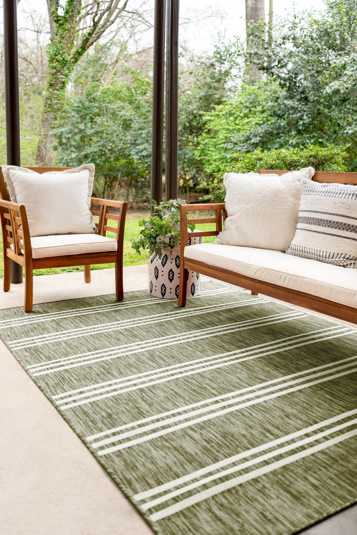 <p><a href="https://go.redirectingat.com?id=74968X1596630&url=https%3A%2F%2Fwww.walmart.com%2Fip%2FUnique-Loom-Anguilla-Jill-Zarin-Outdoor-Rug-5-3-x-8-0-Rectangle-Green%2F392169260&sref=https%3A%2F%2Fwww.elledecor.com%2Fshopping%2Fhome-accessories%2Fg60531811%2Fbest-outdoor-rugs%2F" rel="nofollow noopener" target="_blank" data-ylk="slk:Shop Now;elm:context_link;itc:0;sec:content-canvas" class="link rapid-noclick-resp">Shop Now</a></p><p>Anguilla Jill Zarin Outdoor Rug</p><p>walmart.com</p><p>$64.99</p><span class="copyright">Walmart</span>