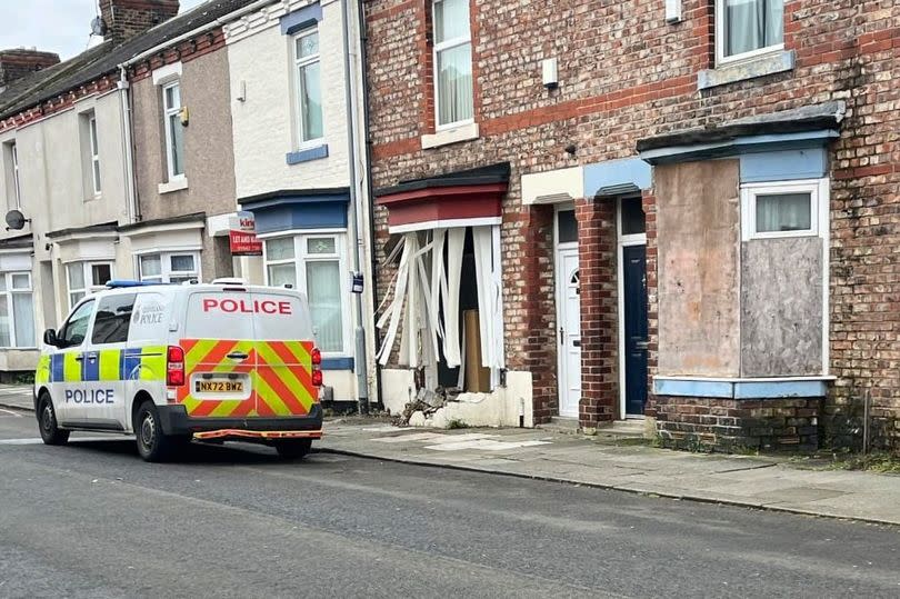 Police on Havelock Street, Thornaby, following an incident