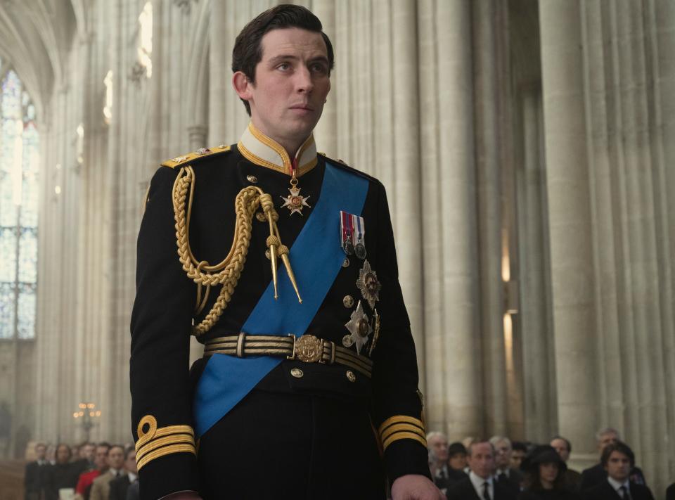 Josh O’Connor - pictured playing Prince Charles - won best actor in a television seriesAP