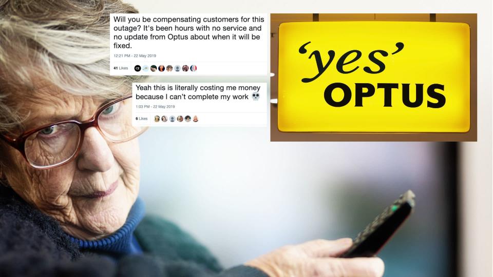 Customers have been left fuming over Optus' latest outage. Images: Getty, Twitter