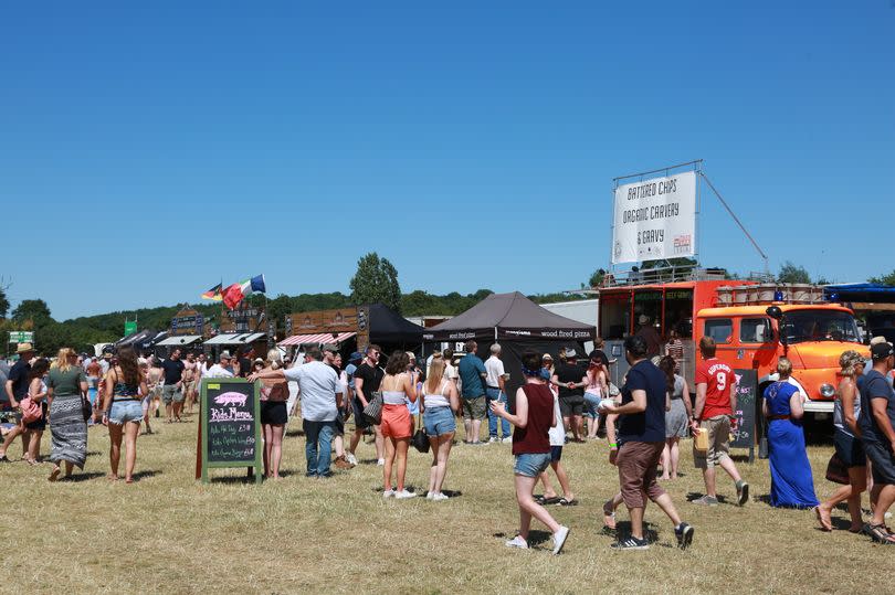 Scenes at the Derbyshire Sausage and Cider Music Festival