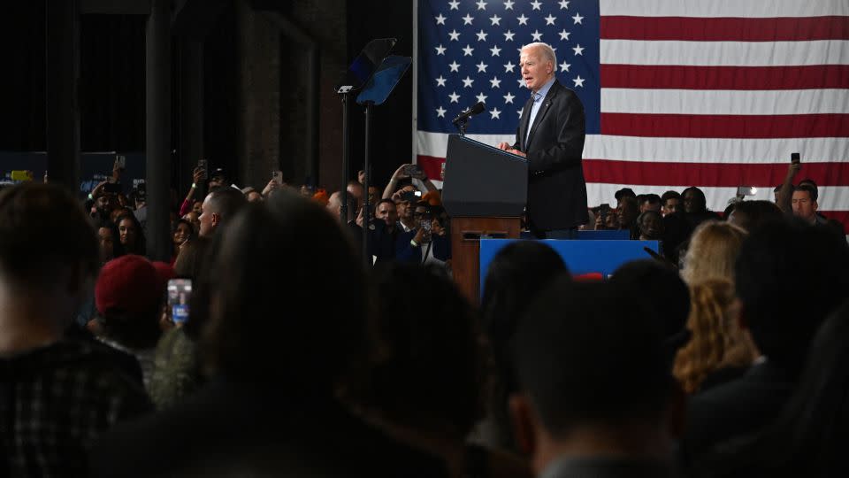 President Joe Biden speaks during a campaign event in Atlanta on March 9, 2024. - Jim Watson/AFP/Getty Images