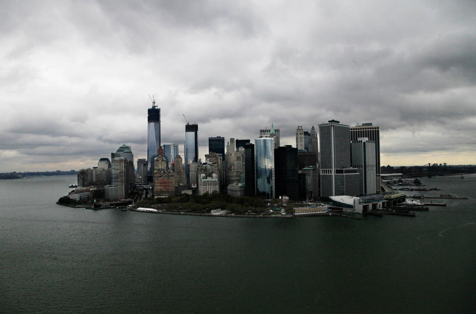 New York skyline after Superstorm Sandy