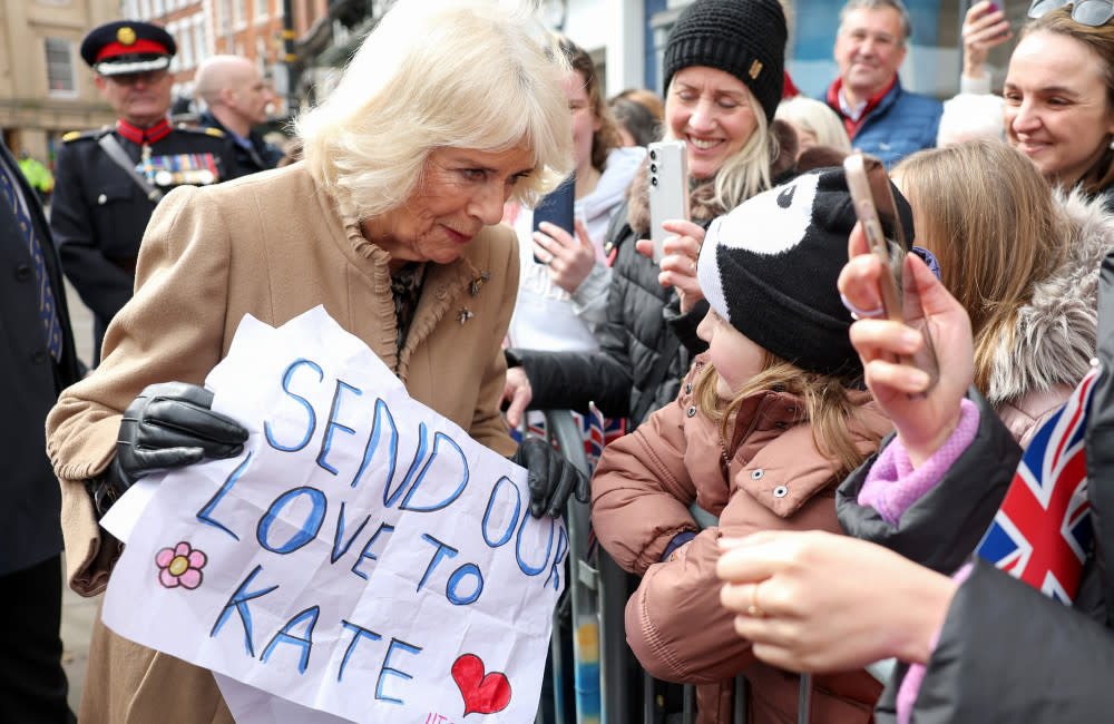 Queen Camilla accepted messages for Catherine, Princess of Wales credit:Bang Showbiz