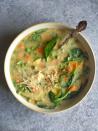 <p>Get a double dose of greens from this light, springtime soup.</p><p>Get the recipe from <a href="/cooking/recipe-ideas/recipes/a47292/spinach-and-white-bean-soup-recipe/" data-ylk="slk:Delish;elm:context_link;itc:0;sec:content-canvas" class="link ">Delish</a>.<br></p>