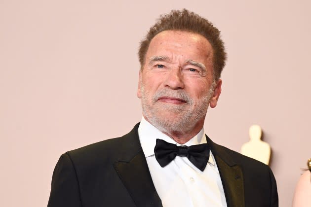Arnold Schwarzenegger at the 96th Annual Oscars held at Dolby Theatre on March 10, 2024 in Los Angeles, California. - Credit: Gilbert Flores/Variety/Getty Images