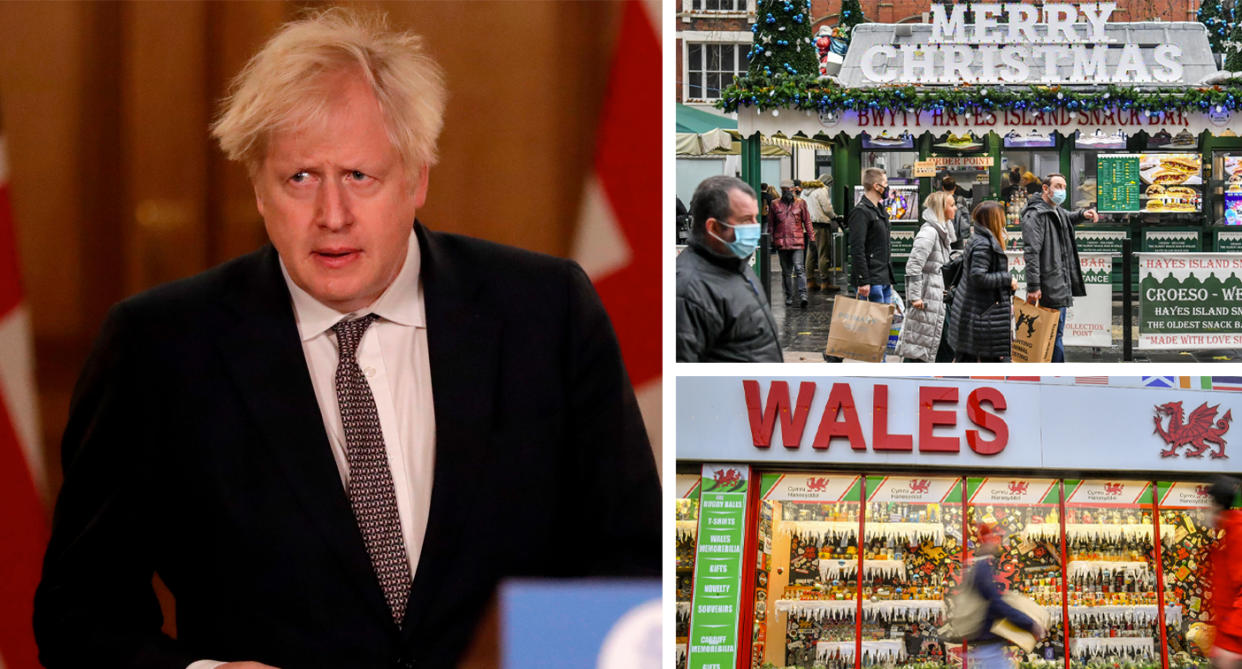 The Welsh government has defied Boris Johnson by creating its own Christmas law limiting gatherings to two households.