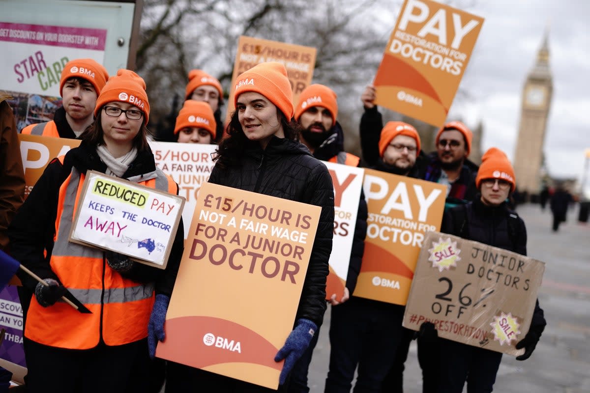 Junior doctors have staged a series of strikes over the past year (PA Wire)