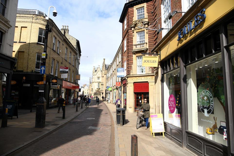 Joules store, Cambridge City Centre. Photo credit should read: Doug Peters/EMPICS