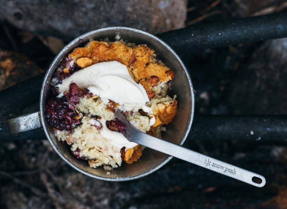 Peach-Blackberry Camp Cake