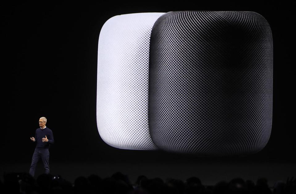 Apple CEO Tim Cook delivers the opening keynote address the 2017 Apple Worldwide Developer Conference (WWDC) at the San Jose Convention Center on June 5, 2017 in San Jose, California: Justin Sullivan/Getty Images