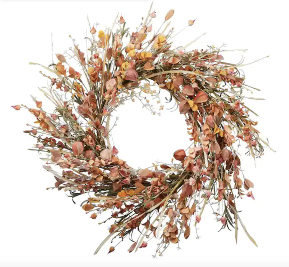 Autumn Wild Flower Wreath (Photo via Home Depot)