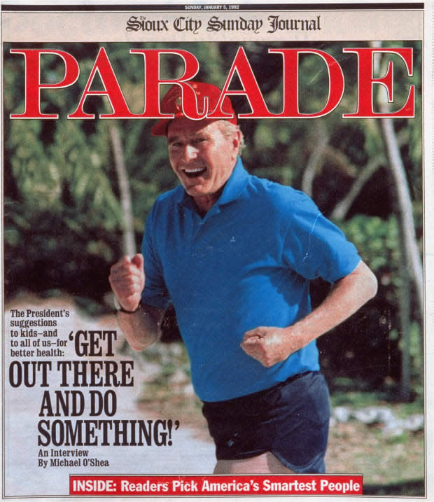 <p>An image of a fit former president George H.W. Bush—on the Jan. 5, 1992 cover—encourages us all to get active.</p>