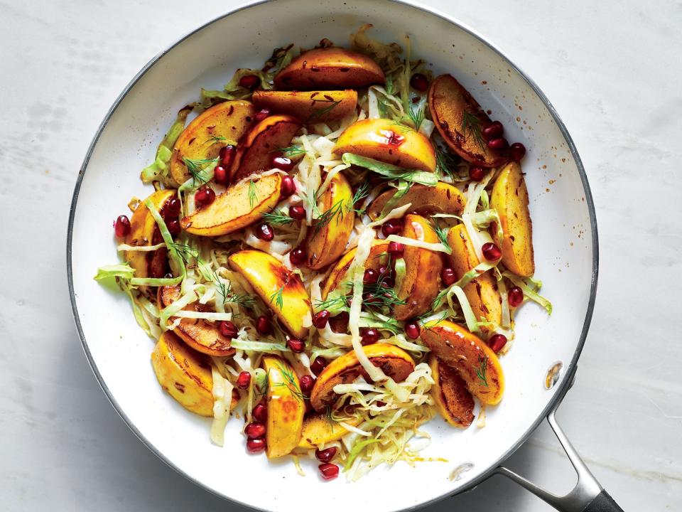 Sautéed Spiced Apples and Cabbage