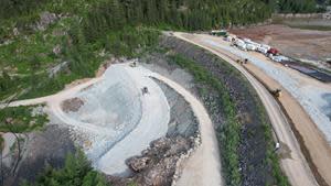 Tailings south dam earthworks