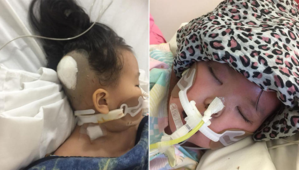 The five-year-old’s condition has gotten worse. Source: Facebook/ Fighting DIPG with Annabelle