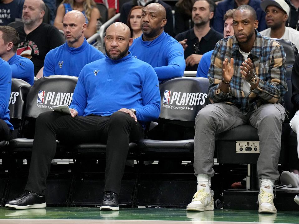 Former Milwaukee Bucks player and assistant coach Darvin Ham, left, returns to Milwaukee for the first time as head coach of the Los Angeles Lakers on Dec. 2.