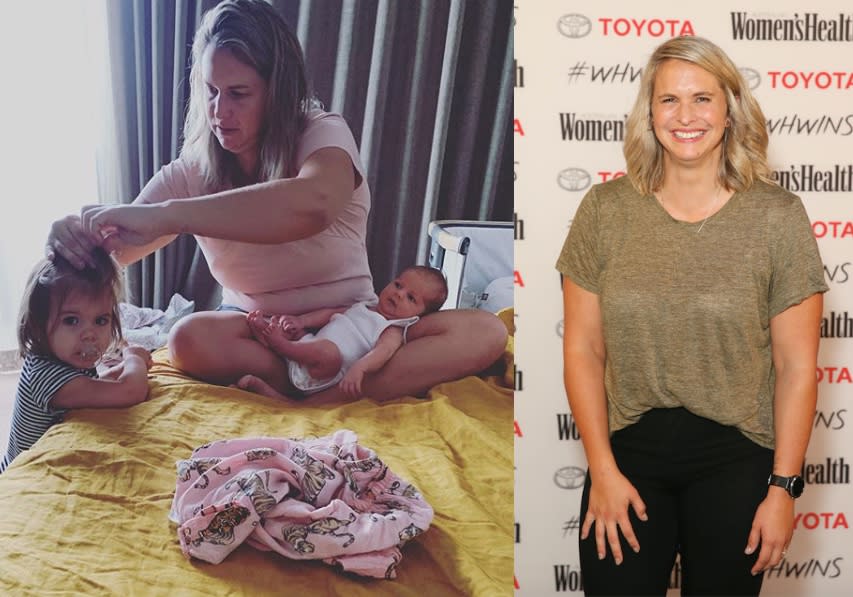 Libby Trickett has been praised for sharing a candid snapshot capturing the reality of parenting [Photos: Getty/Instagram @Libby_trickett]