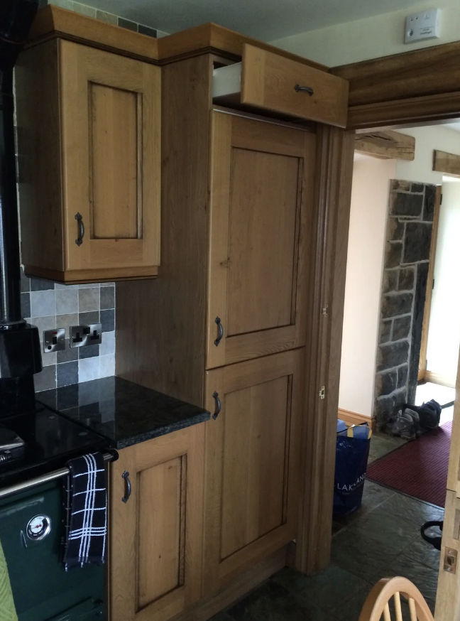 A drawer that's very high up in a kitchen