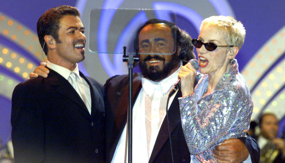 George Michael Pavarotti and Annie Lennox (2000)