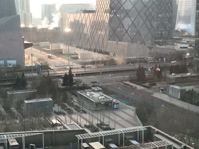 Empty streets in Beijing, China