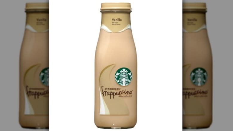 bottle of Starbucks Vanilla Frappuccino