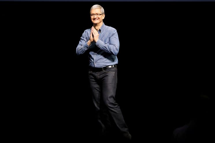 Tim Cook at Apple's Worldwide Developers Conference 2016 (Reuters)