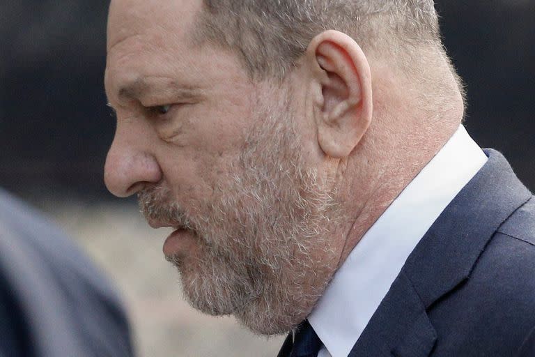 Harvey Weinstein arribando a la corte en 2018