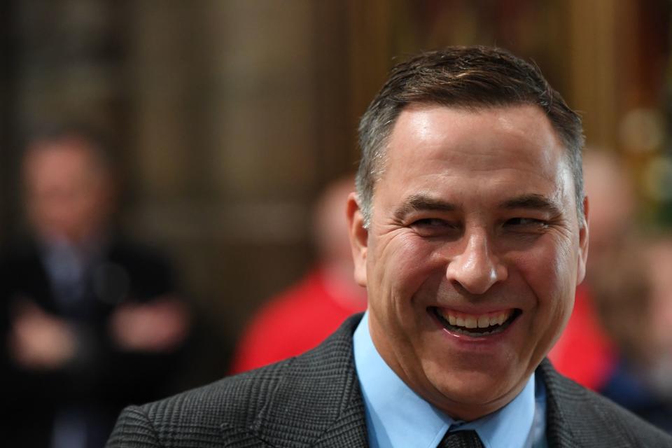 British actor David Walliams smiles as he arrives at Westminster Abbey, in London, on March 14, 2022 to attend the Commonwealth Day service ceremony. (Photo by Daniel LEAL / POOL / AFP) (Photo by DANIEL LEAL/POOL/AFP via Getty Images)