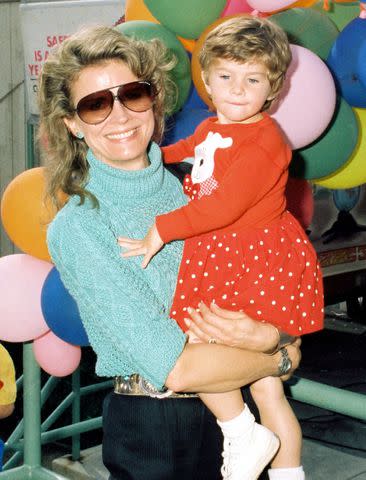 <p>Bei/Shutterstock</p> Candice Bergen and daughter Chloe Malle on November 6, 1988 in Los Angeles, California.