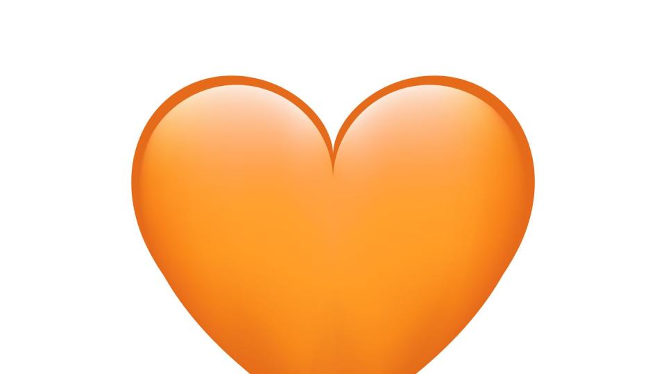 orange heart love emoji