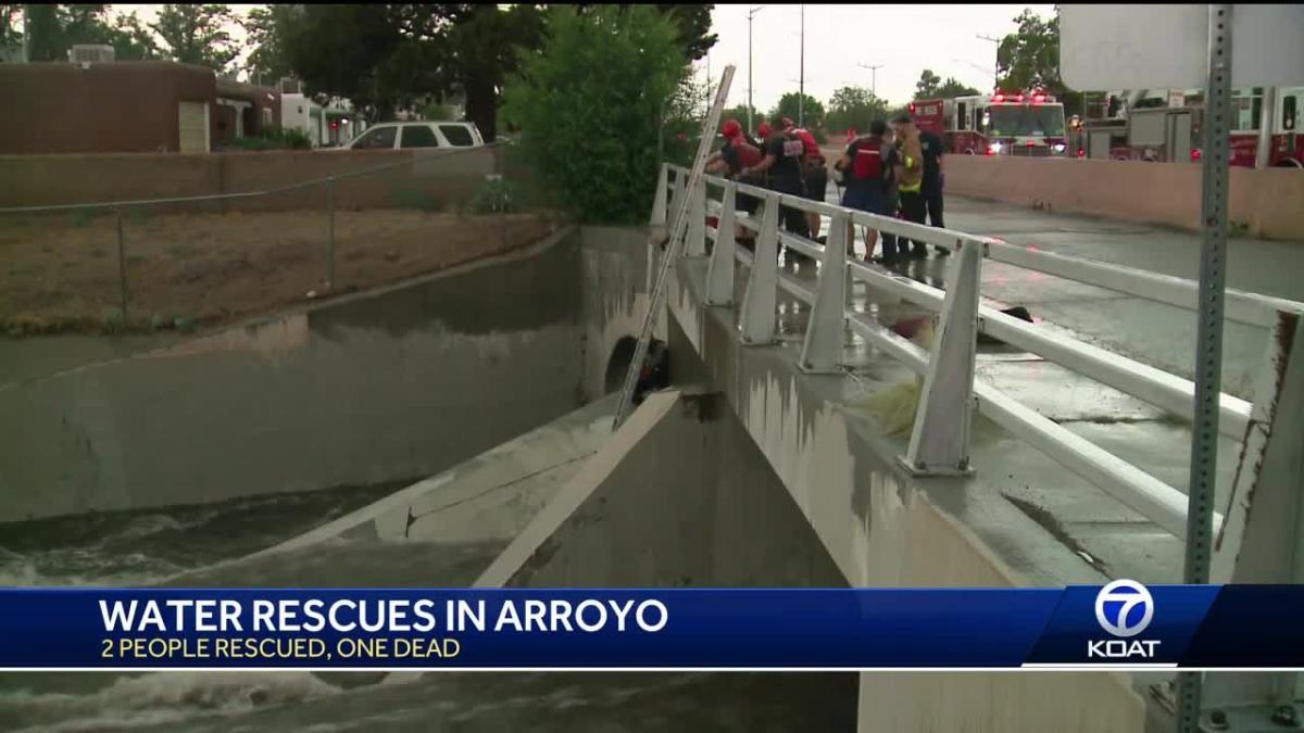 Dramatic arroyo rescues taking place in northeast Albuquerque