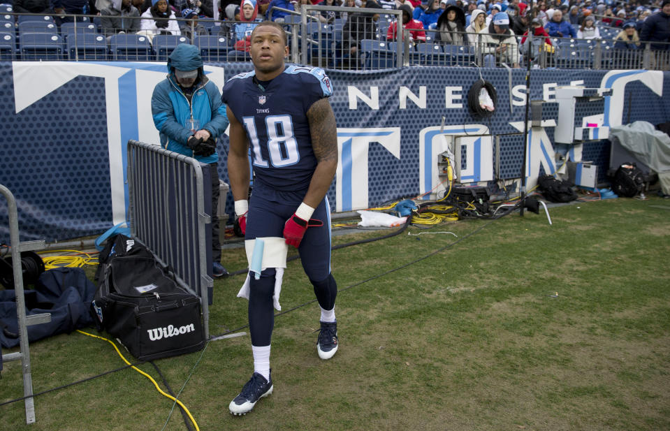 Titans receiver Rishard Matthews reportedly asked to be released from the team because he was unhappy with his playing time. (AP)