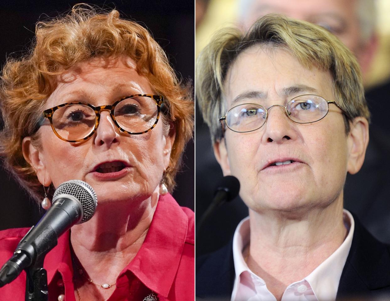 New York State Assemblymember Jo Anne Simon (D-Brooklyn) (left) and New York State Assemblymember Deborah Glick, (D-Manhattan) (right).