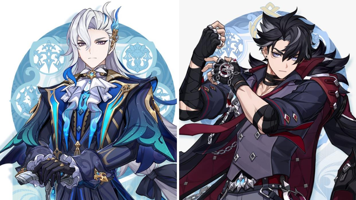 Neuvillette and Wriothesley have been revealed to be the new characters coming to Genshin Impact in version 4.1, which is expected to be released in late September. (Photos: HoYoverse)