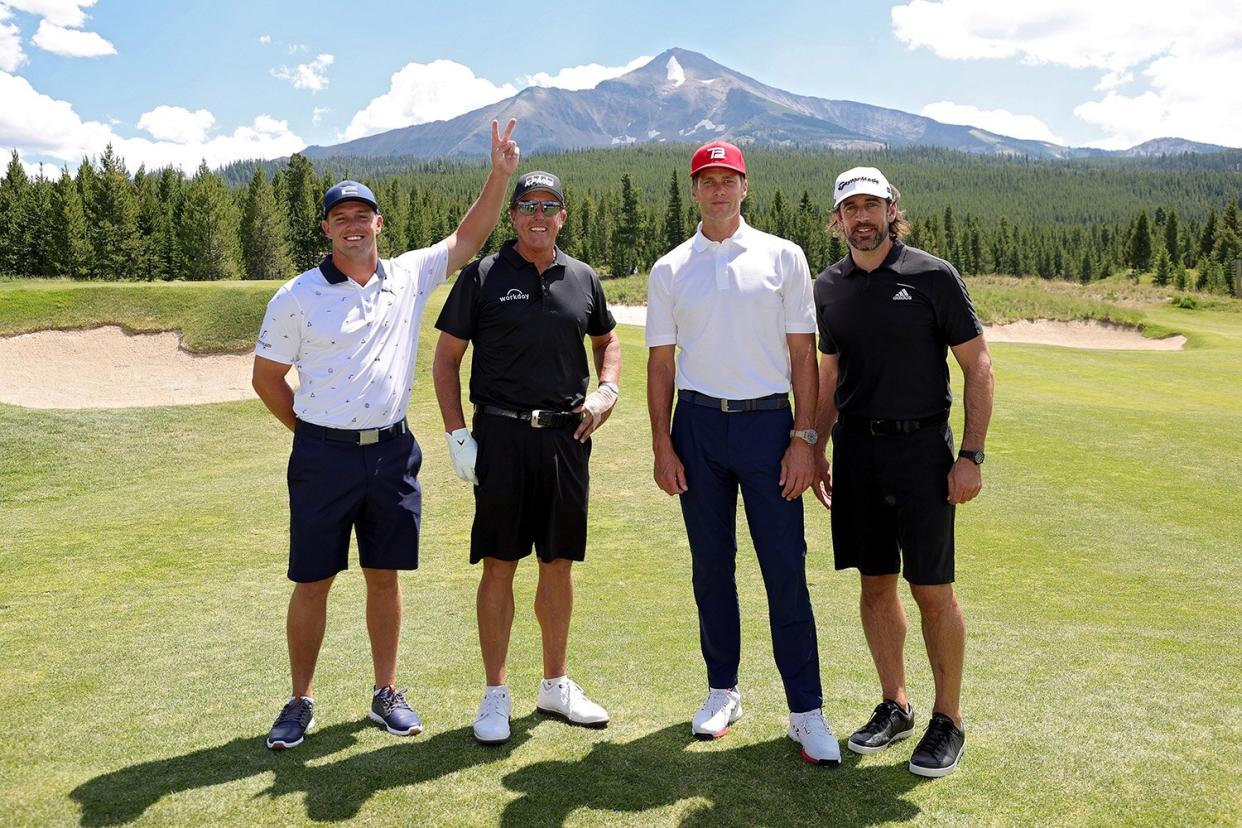 Bryson DeChambeau, Phil Mickelson, Tom Brady, and Aaron Rodges